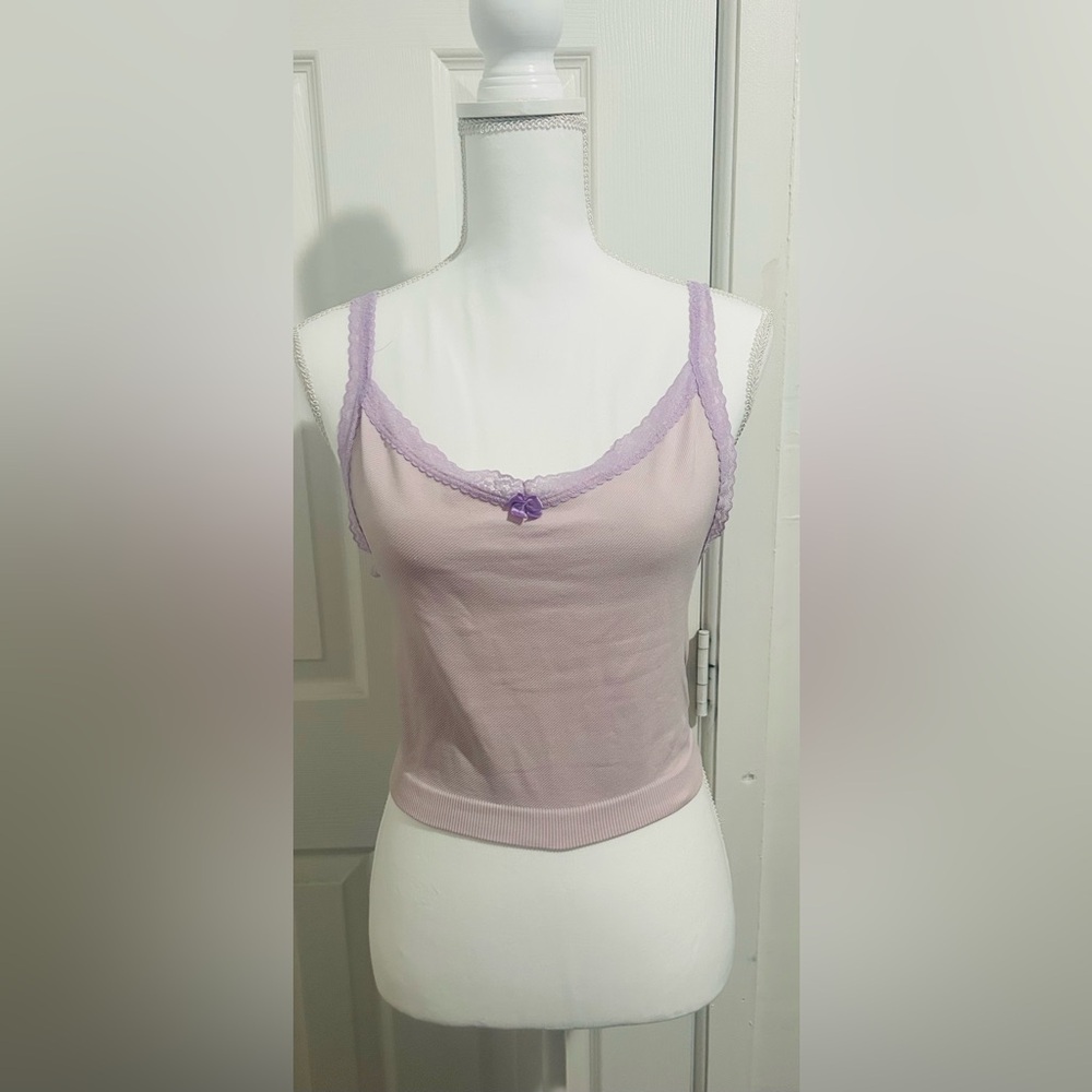 No Boundaries Lavender Ribbed Tank
